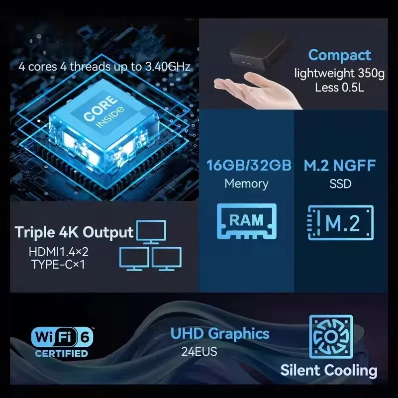 Mini PC Intel Core i3 6100 em  - Pc Gaming Intel avaliação e preço