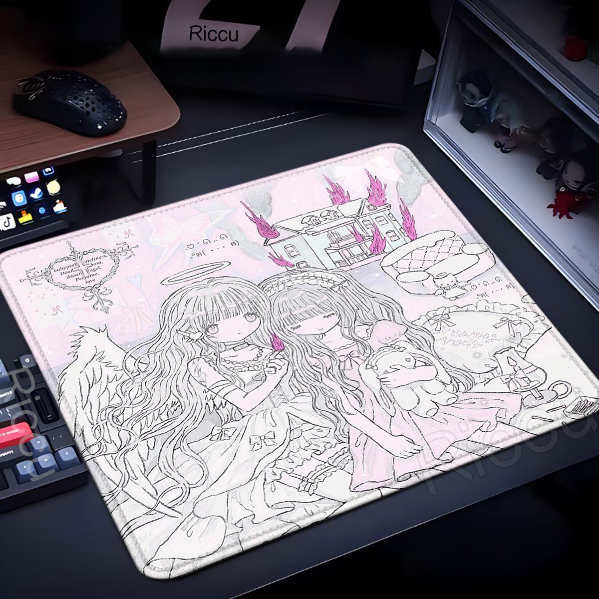 Mouse Pad XL Sleepy Angel Rosa - Pc Gaming Pink avaliação e preço
